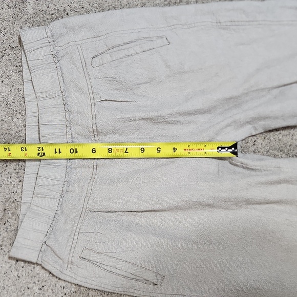 Anthropologie Hei Hei Pull On Beachy Cotton Tapered Casual Pants Grey Size XS - Picture 7 of 10
